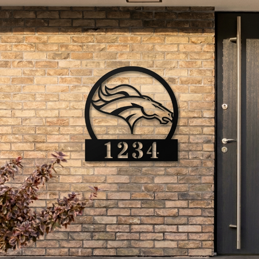 NFL x DEN Custom Address Metal Sign HLP 40526 HLPHUONG