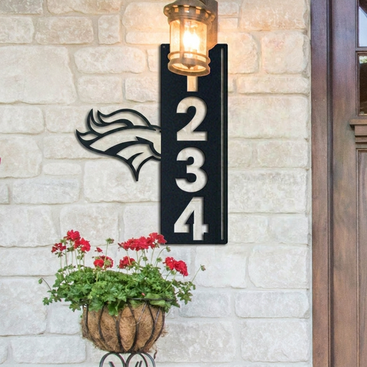 NFL x DEN Custom Address Metal Sign HLP 40526 LBN