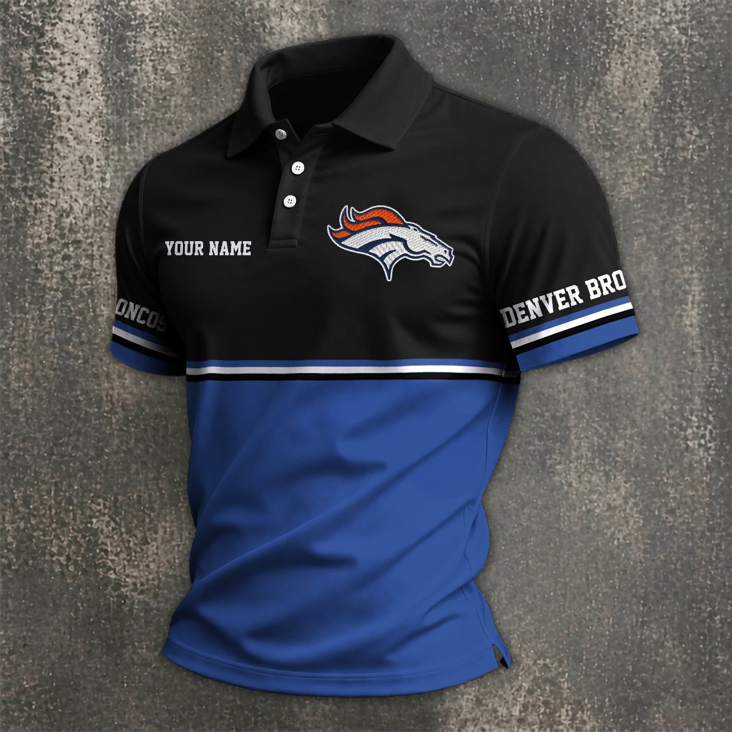 NFL x DEN Custom Name Premium Polo Shirt HLP 040526 HLPHUONG