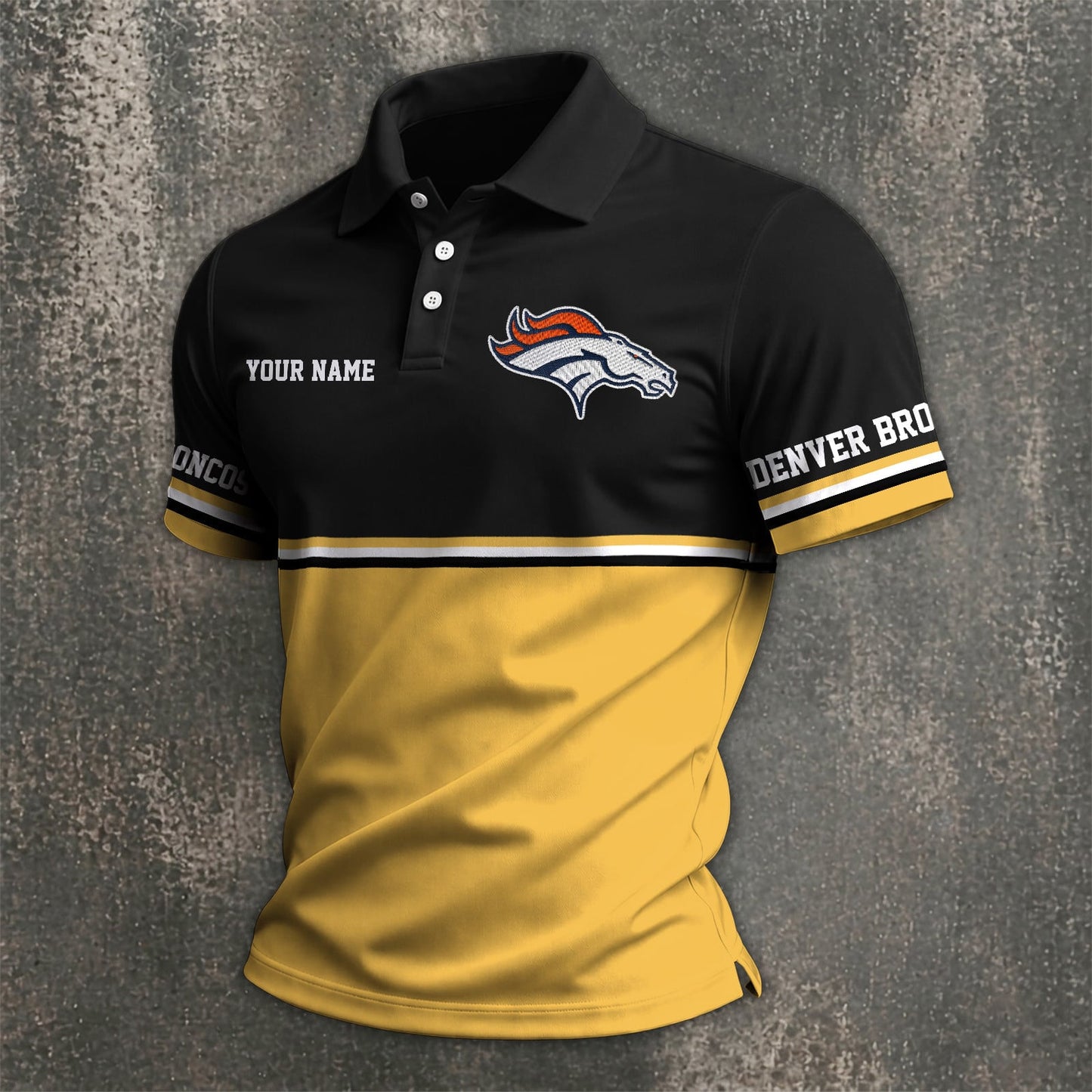 NFL x DEN Custom Name Premium Polo Shirt HLP 040526 HLPHUONG