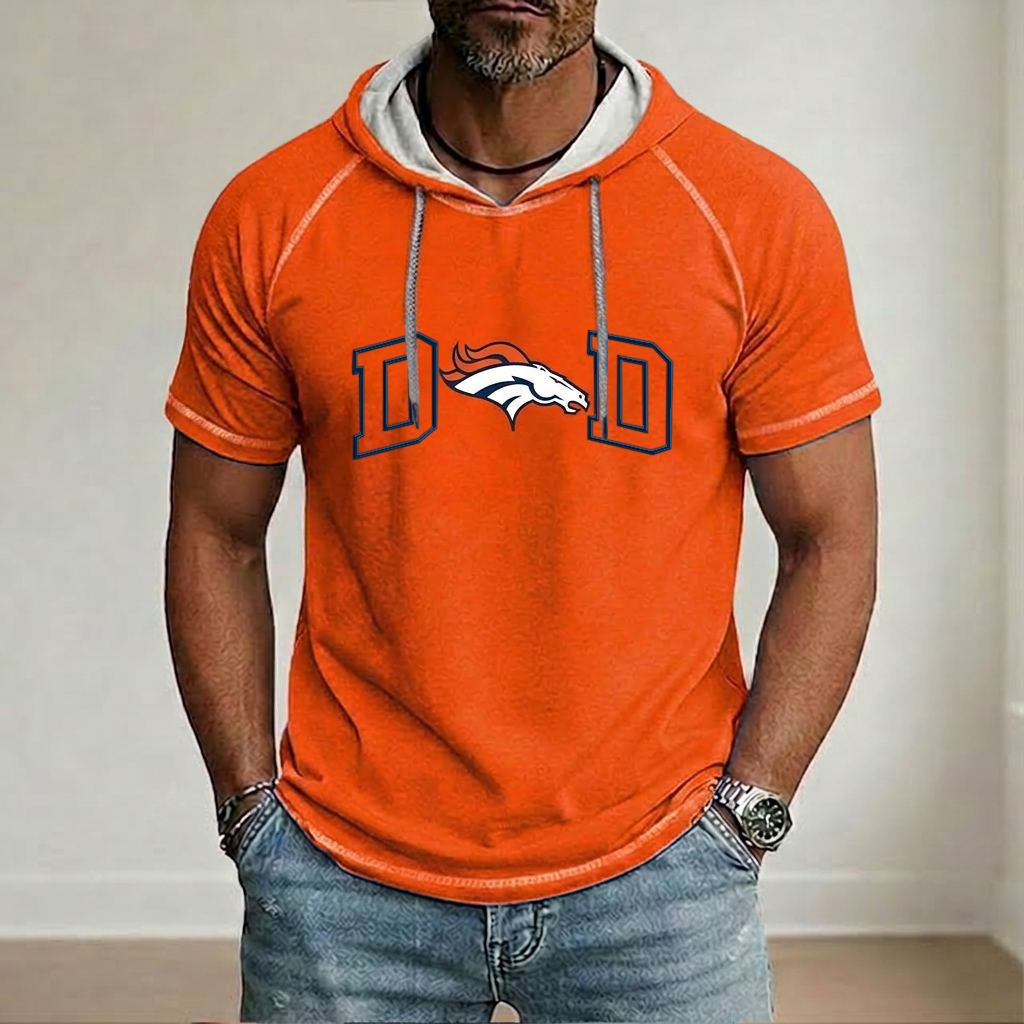 NFL x DEN Dad Hooded Short Sleeve Shirt HLP 280426 LBN