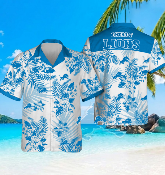 NFL x DET Beach Hawaiian Shirt HLP 60426 HLPHUONG
