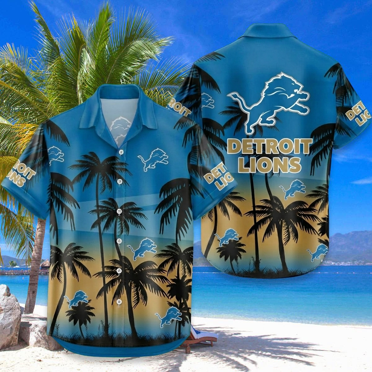 NFL x DET Coconut Hawaiian Shirt HLP 20426 LBN