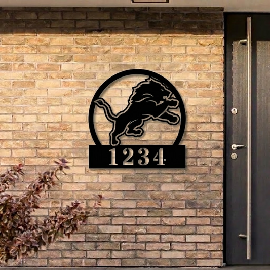 NFL x DET Custom Address Metal Sign HLP 40526 HLPHUONG