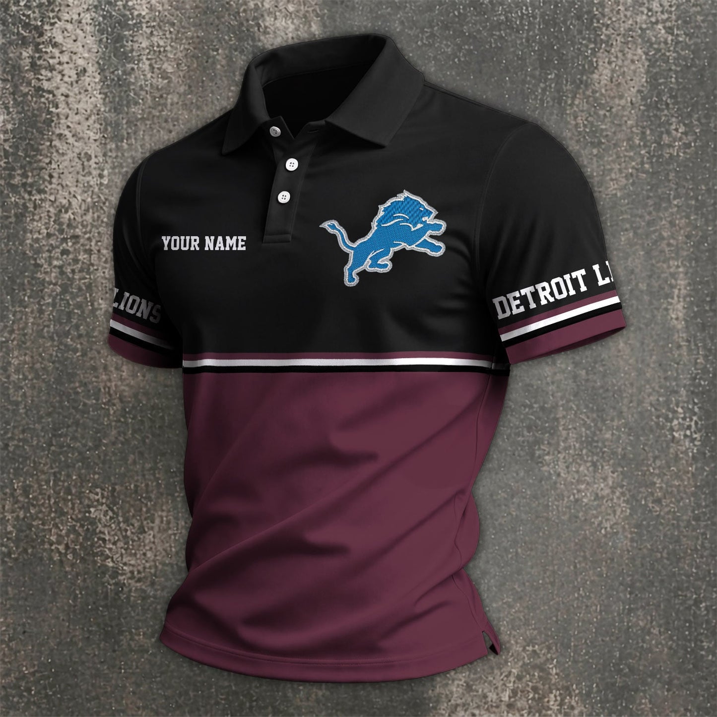 NFL x DET Custom Name Premium Polo Shirt HLP 040526 HLPHUONG