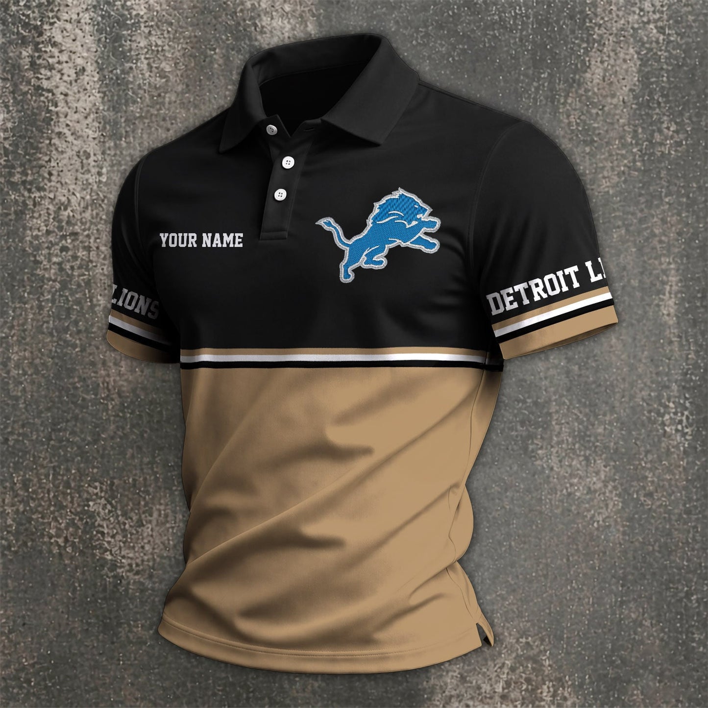 NFL x DET Custom Name Premium Polo Shirt HLP 040526 HLPHUONG