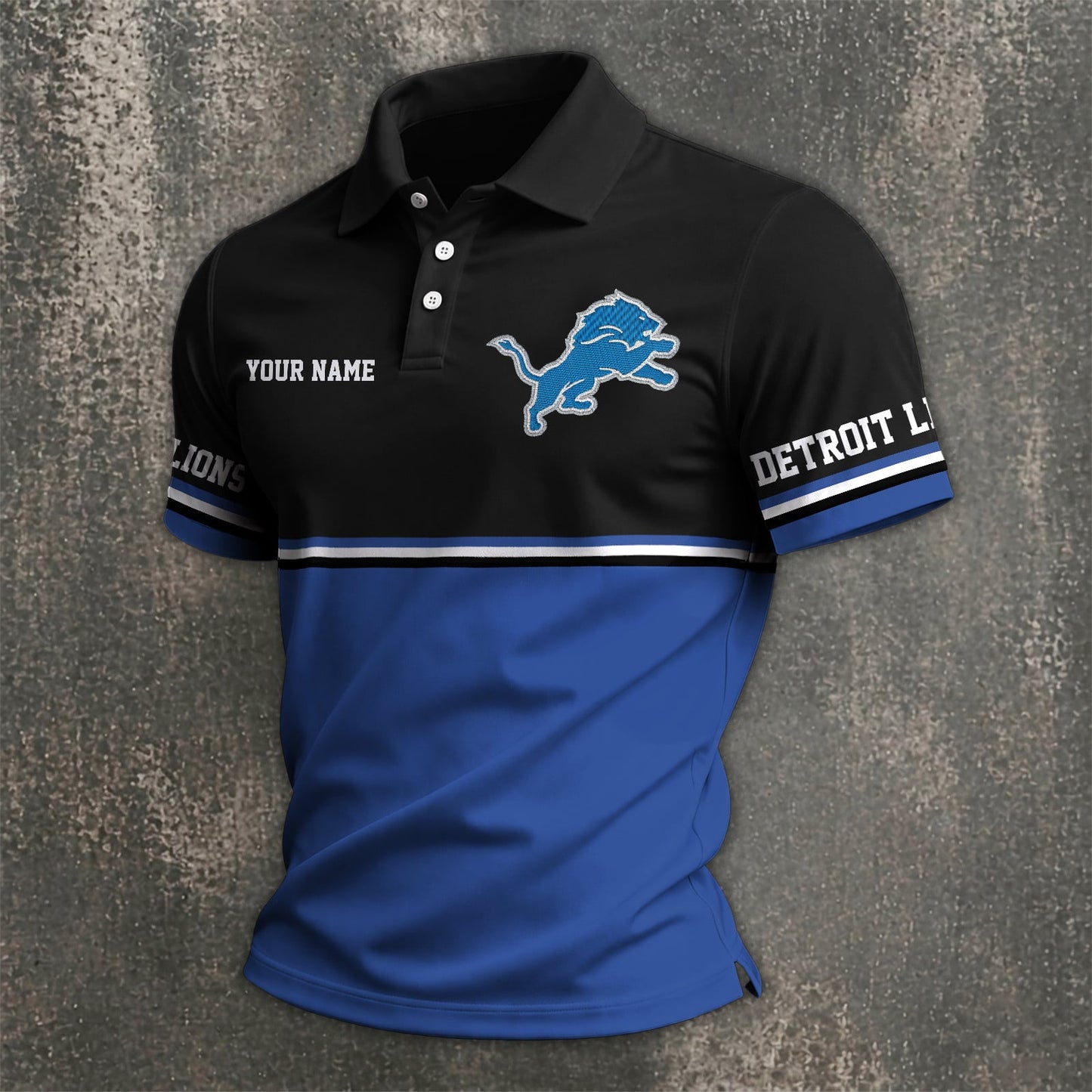 NFL x DET Custom Name Premium Polo Shirt HLP 040526 HLPHUONG