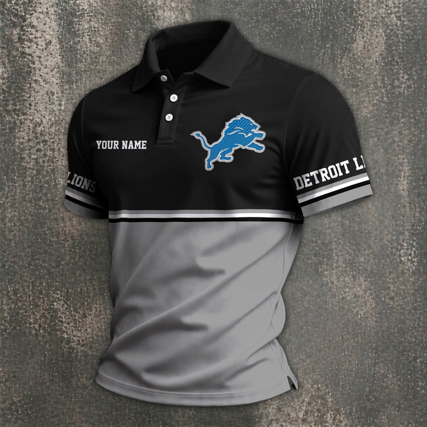NFL x DET Custom Name Premium Polo Shirt HLP 040526 HLPHUONG