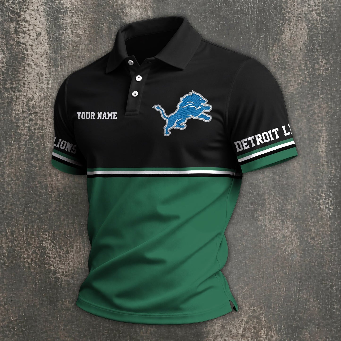 NFL x DET Custom Name Premium Polo Shirt HLP 040526 HLPHUONG