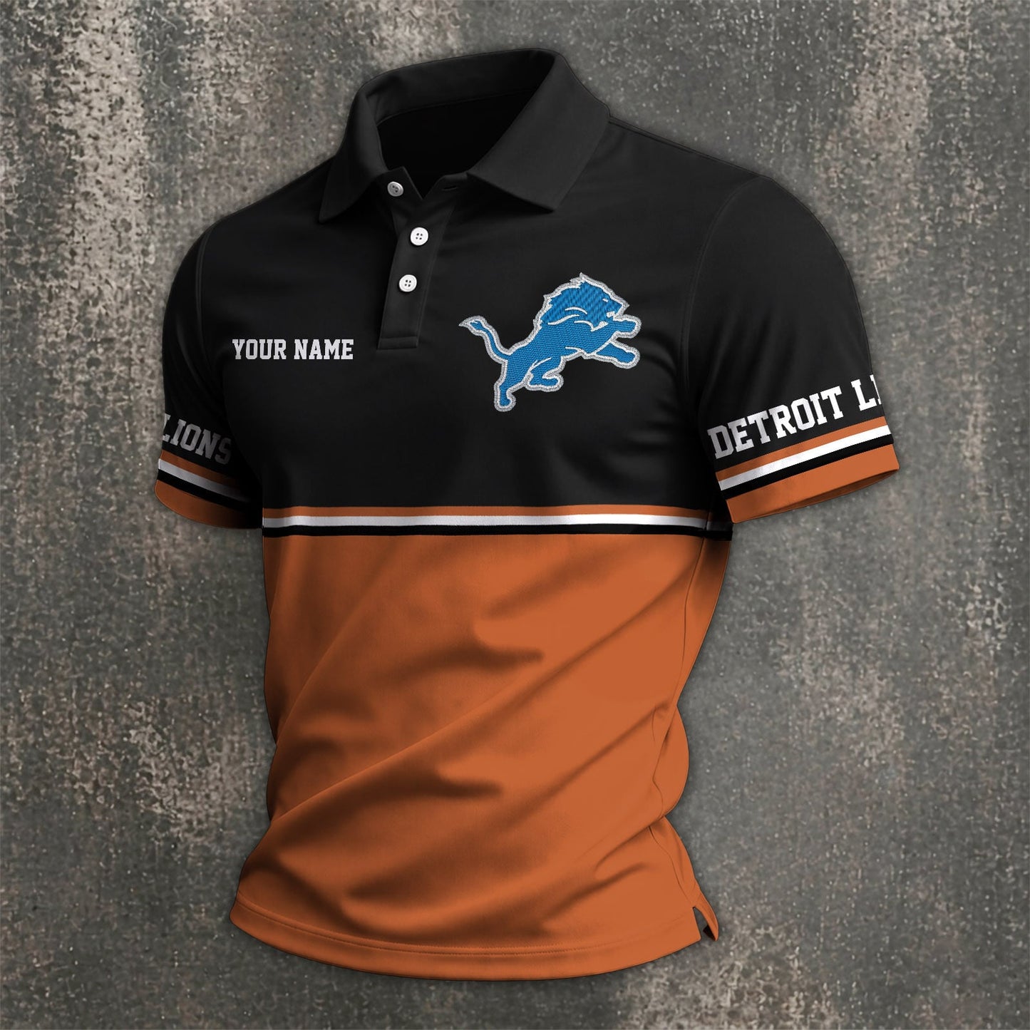 NFL x DET Custom Name Premium Polo Shirt HLP 040526 HLPHUONG