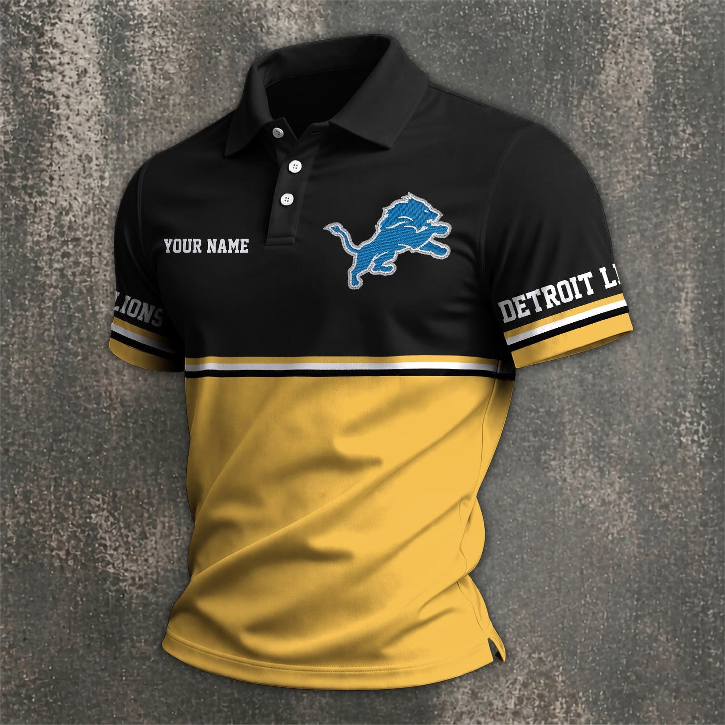 NFL x DET Custom Name Premium Polo Shirt HLP 040526 HLPHUONG