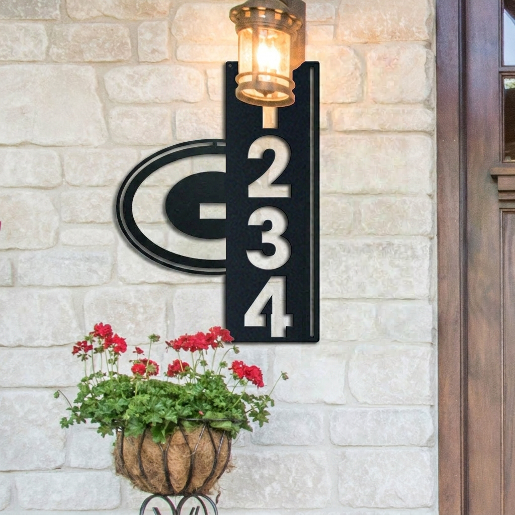 NFL x GB Custom Address Metal Sign HLP 40526 LBN