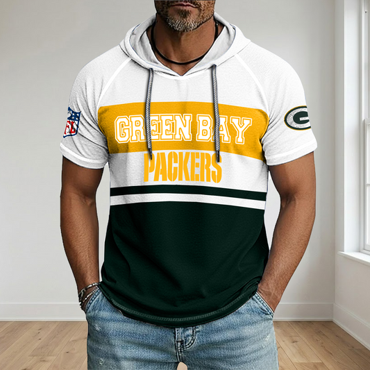 NFL x GB Football Hooded Short Sleeve Shirt HLP 280426 HLPHUONG