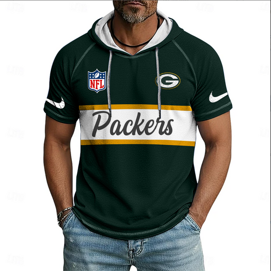 NFL x GB Sport Hooded Short Sleeve Shirt HLP 20426 HLPHUONG