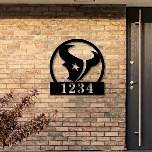 NFL x HOU Custom Address Metal Sign HLP 40526 HLPHUONG