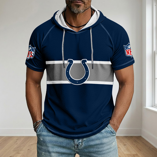NFL x IND Best Dad Hooded Short Sleeve Shirt HLP 230426 HLPHUONG