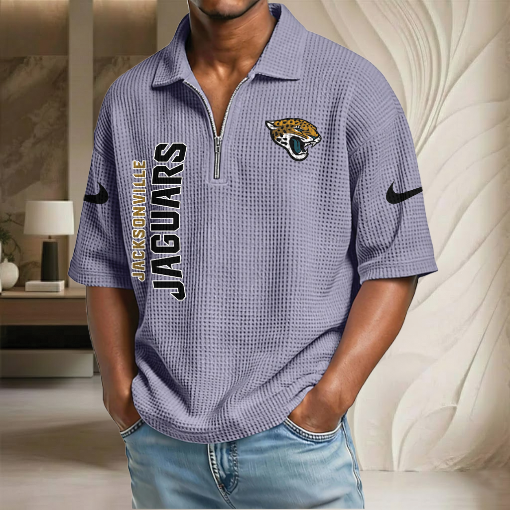 NFL x JAX Waffle Half-Zip Polo Shirt HLP 070326 HLPHUONG