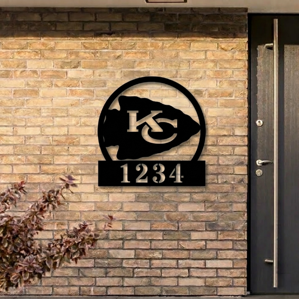 NFL x KC Custom Address Metal Sign HLP 40526 HLPHUONG