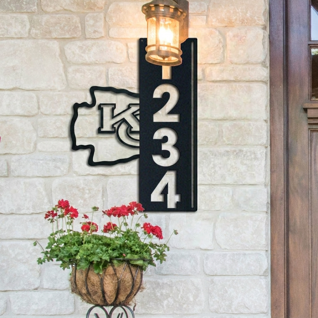 NFL x KC Custom Address Metal Sign HLP 40526 LBN