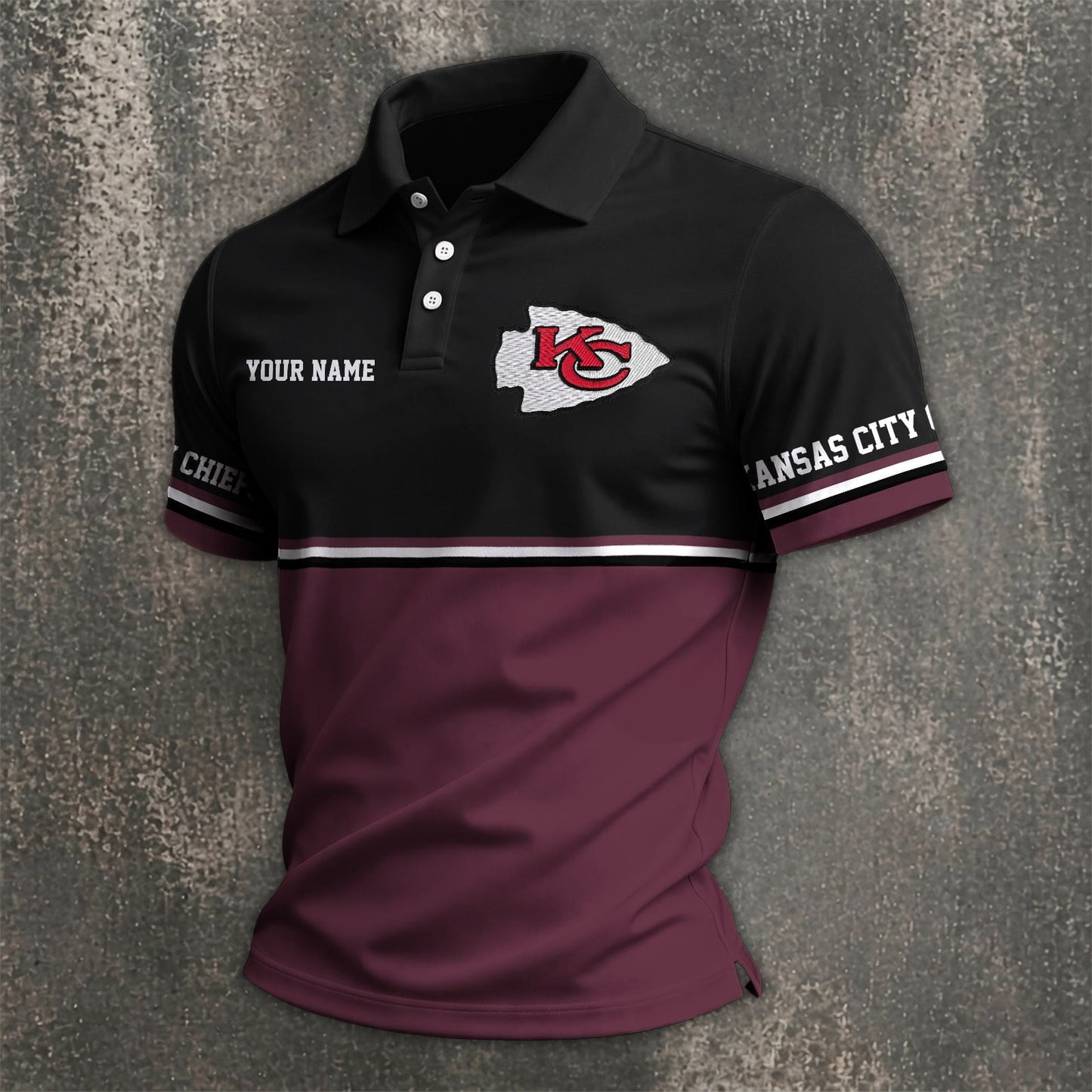 NFL x KC Custom Name Premium Polo Shirt HLP 040526 HLPHUONG