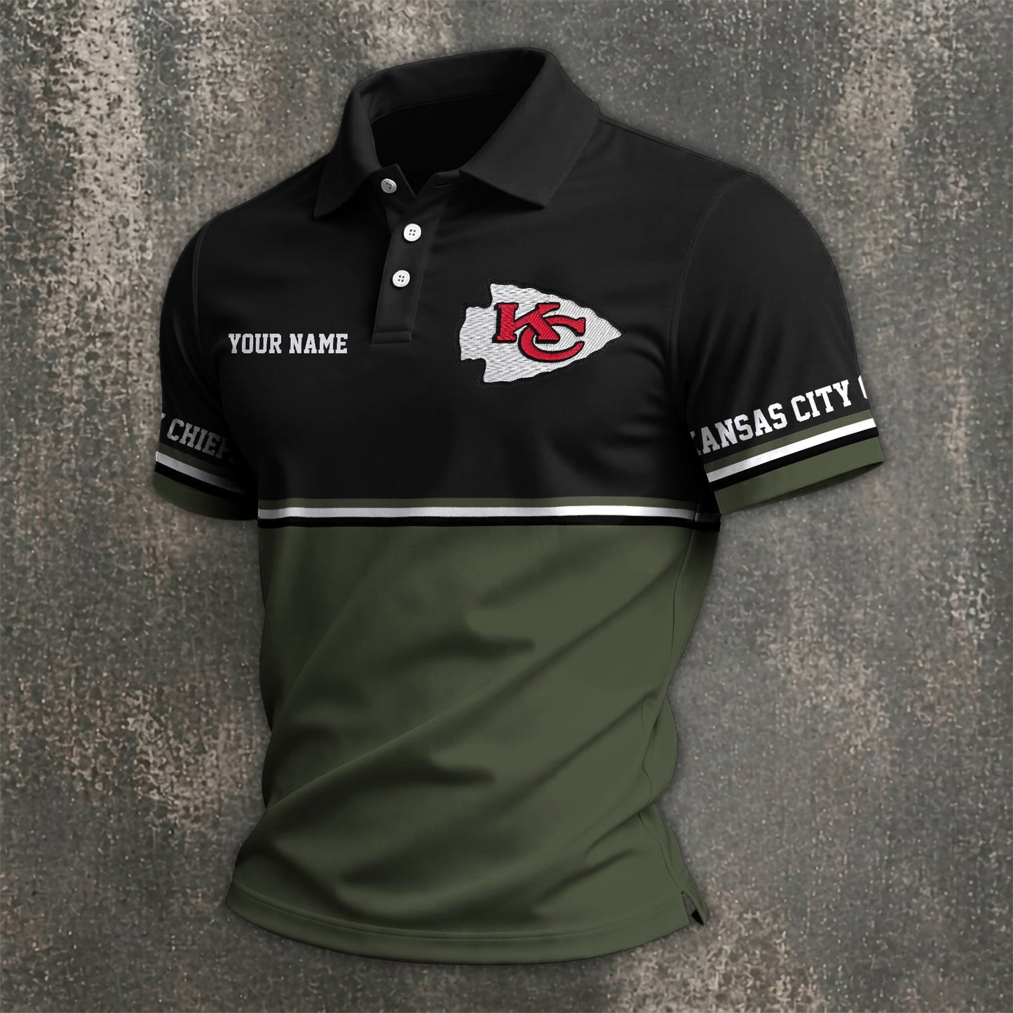NFL x KC Custom Name Premium Polo Shirt HLP 040526 HLPHUONG