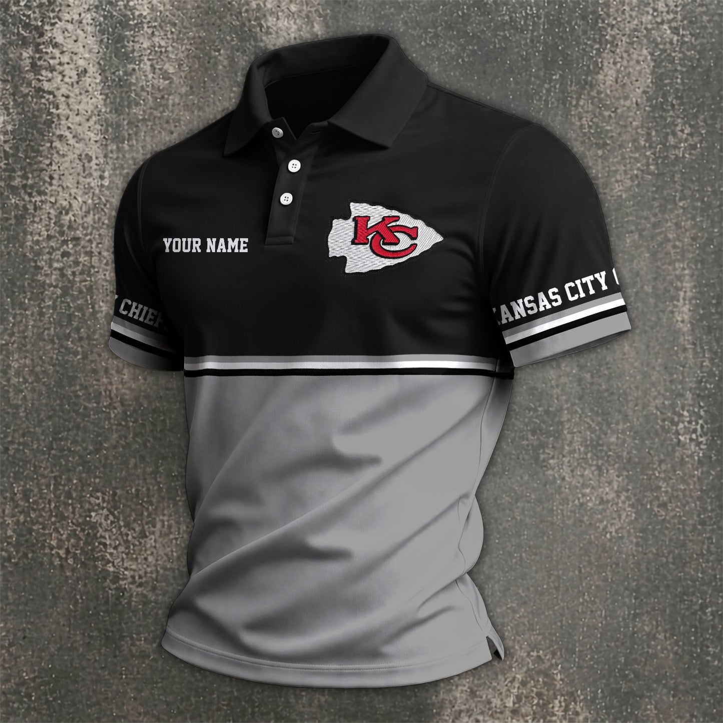 NFL x KC Custom Name Premium Polo Shirt HLP 040526 HLPHUONG