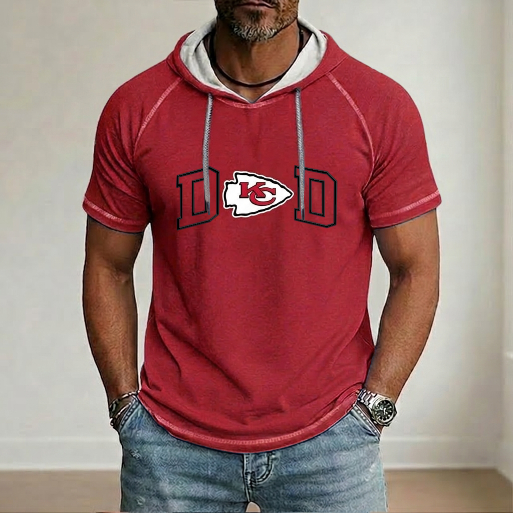 NFL x KC Dad Hooded Short Sleeve Shirt HLP 280426 LBN