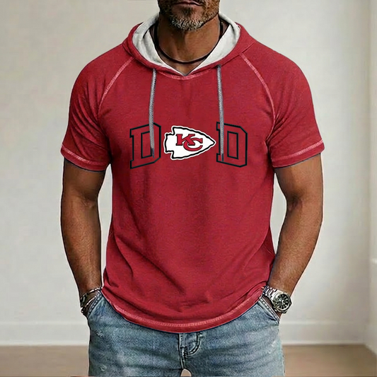 NFL x KC Dad Hooded Short Sleeve Shirt HLP 280426 LBN