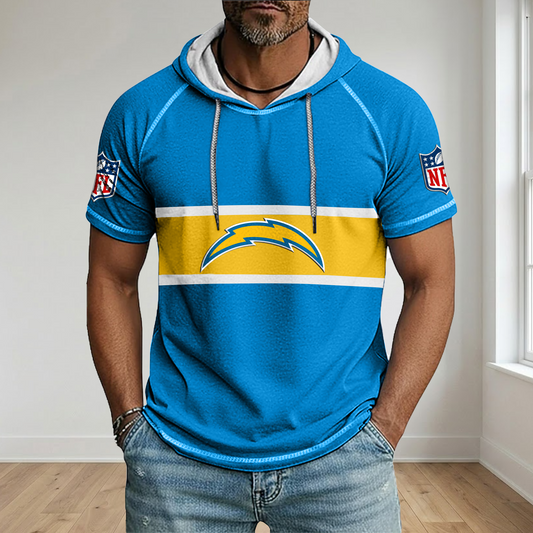 NFL x LAC Best Dad Hooded Short Sleeve Shirt HLP 230426 HLPHUONG