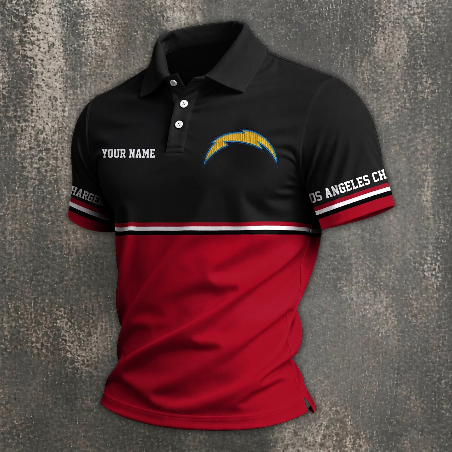 NFL x LAC Custom Name Premium Polo Shirt HLP 040526 HLPHUONG