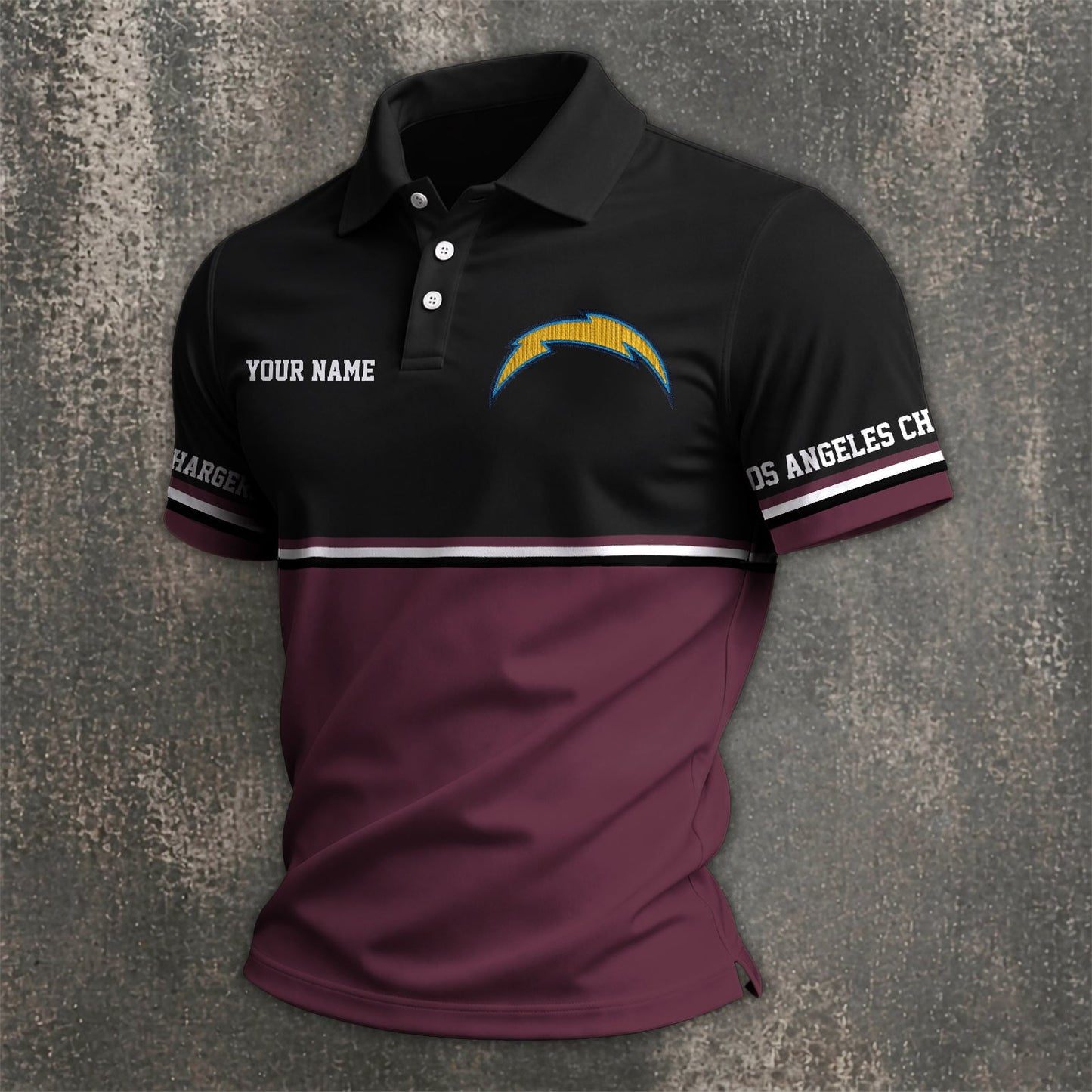NFL x LAC Custom Name Premium Polo Shirt HLP 040526 HLPHUONG