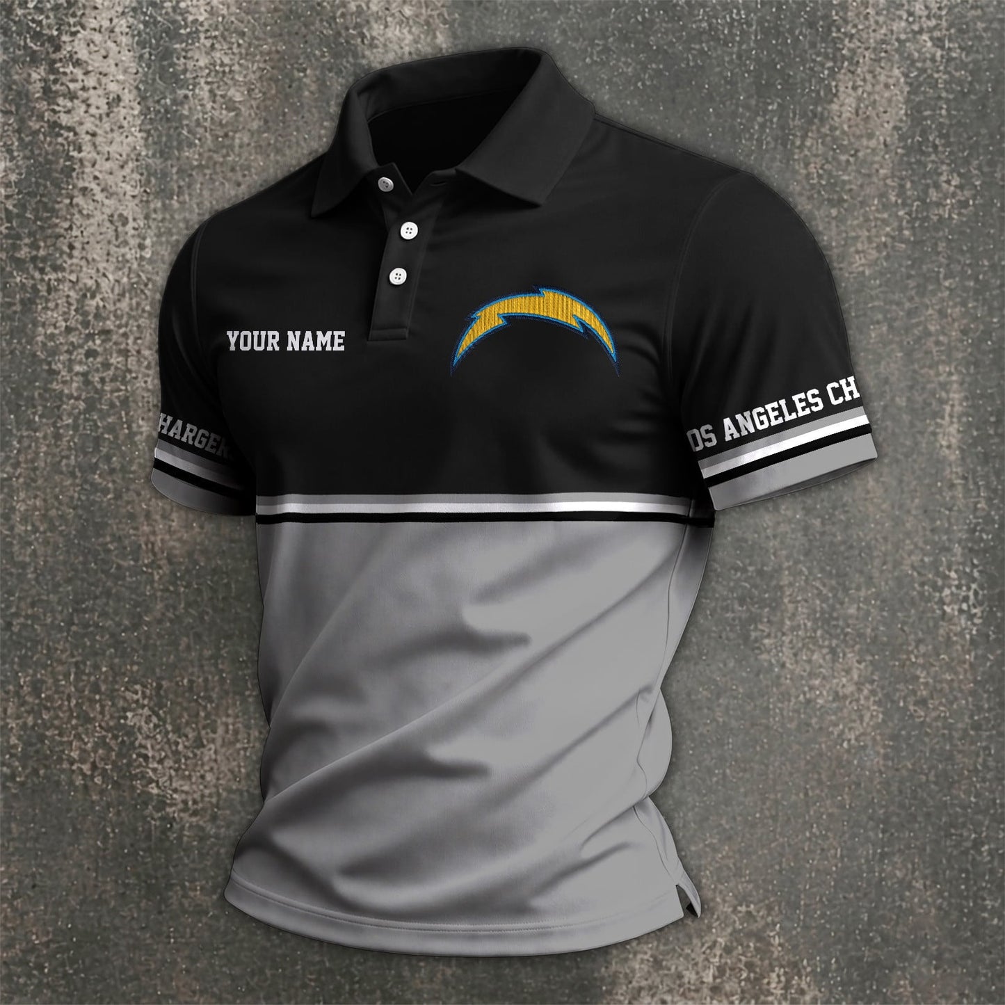 NFL x LAC Custom Name Premium Polo Shirt HLP 040526 HLPHUONG
