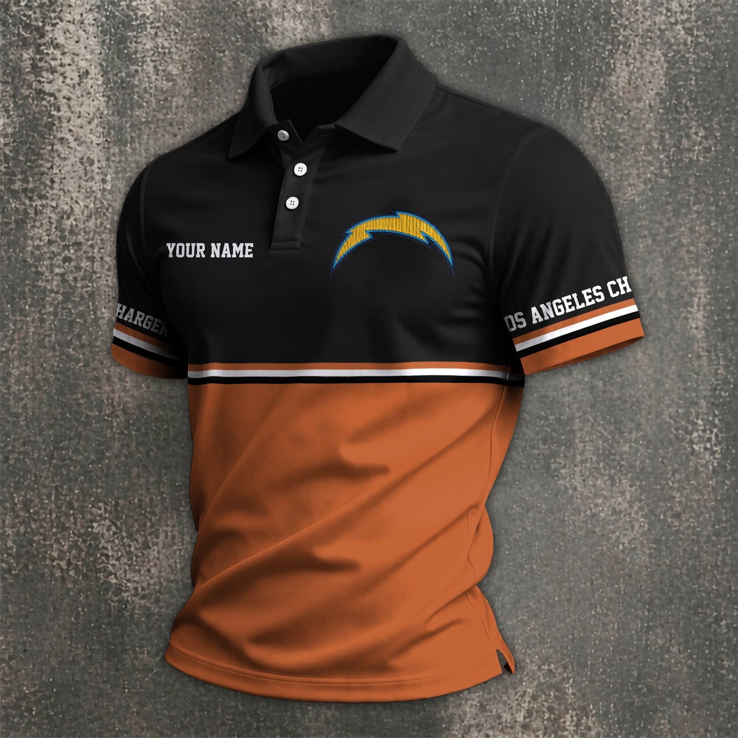 NFL x LAC Custom Name Premium Polo Shirt HLP 040526 HLPHUONG