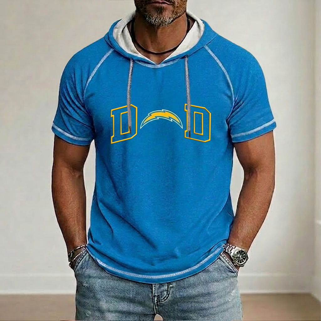 NFL x LAC Dad Hooded Short Sleeve Shirt HLP 280426 LBN