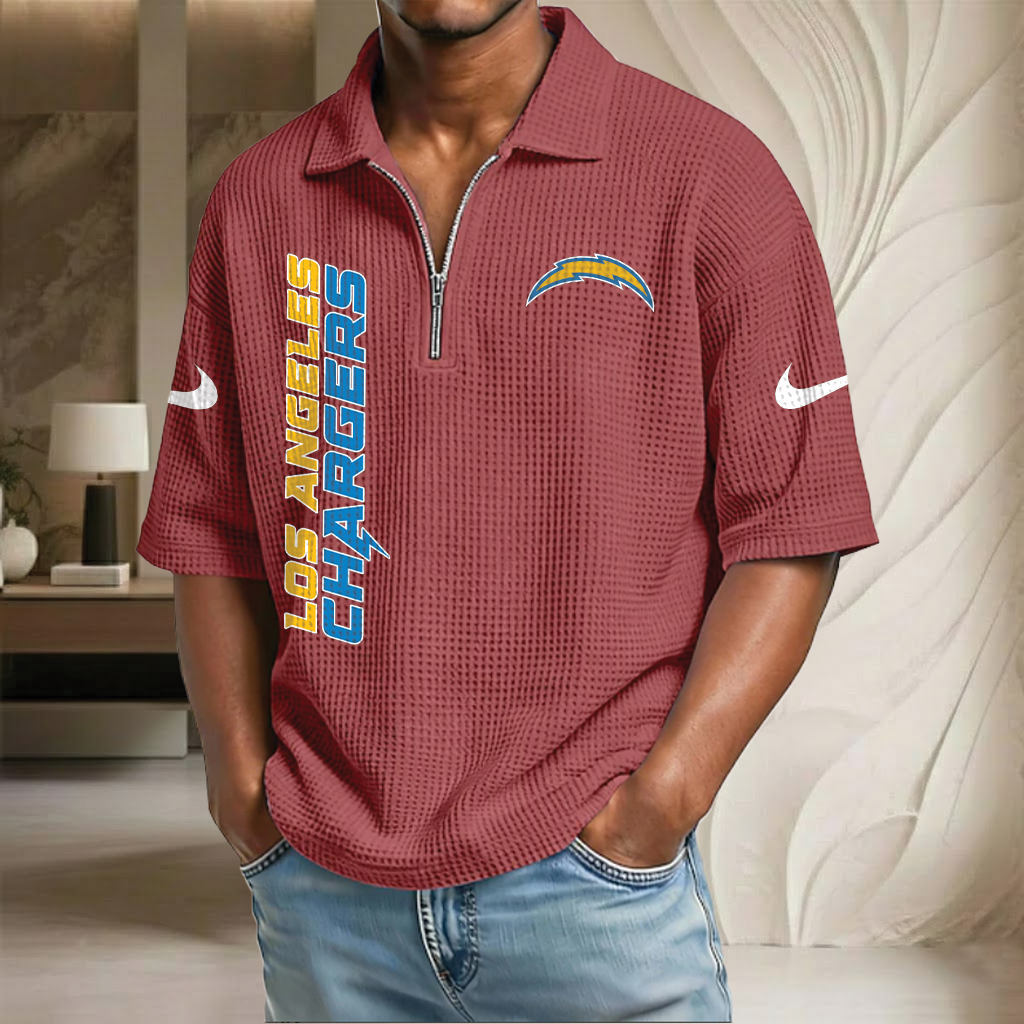 NFL x LAC Waffle Half-Zip Polo Shirt HLP 070326 HLPHUONG