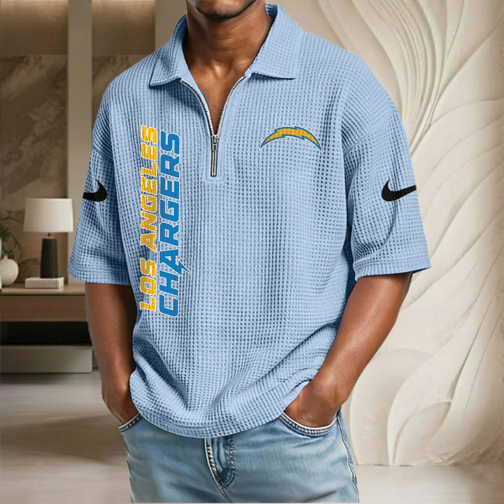 NFL x LAC Waffle Half-Zip Polo Shirt HLP 070326 HLPHUONG