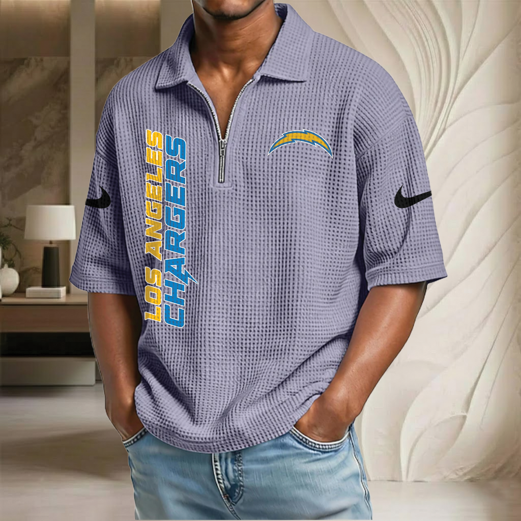 NFL x LAC Waffle Half-Zip Polo Shirt HLP 070326 HLPHUONG