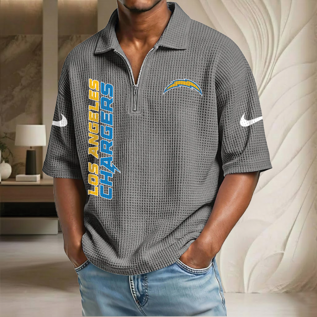 NFL x LAC Waffle Half-Zip Polo Shirt HLP 070326 HLPHUONG
