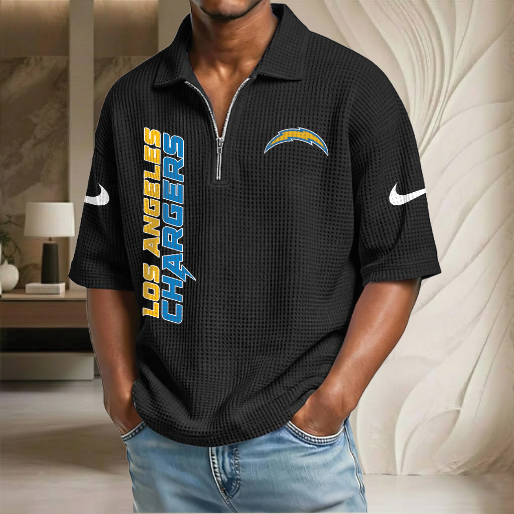 NFL x LAC Waffle Half-Zip Polo Shirt HLP 070326 HLPHUONG