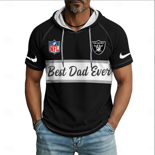 NFL x LV Best Dad Hooded Short Sleeve Shirt HLP 220426 HLPHUONG