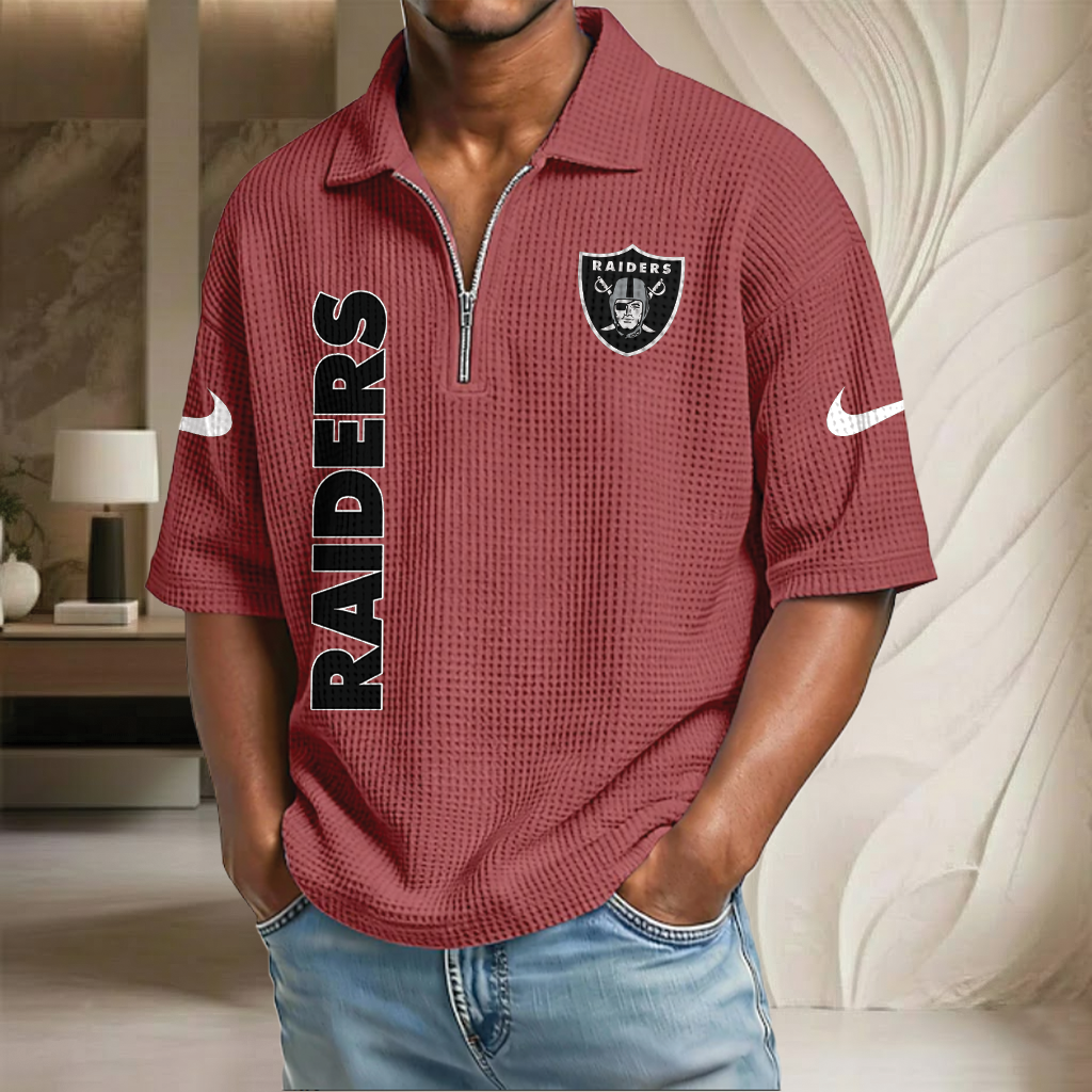 NFL x LV Waffle Half-Zip Polo Shirt HLP 070326 HLPHUONG