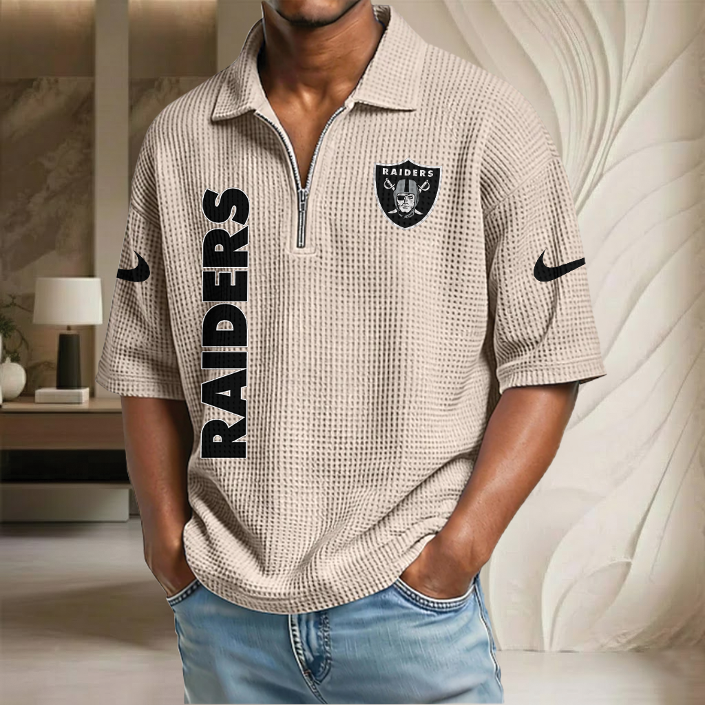 NFL x LV Waffle Half-Zip Polo Shirt HLP 070326 HLPHUONG