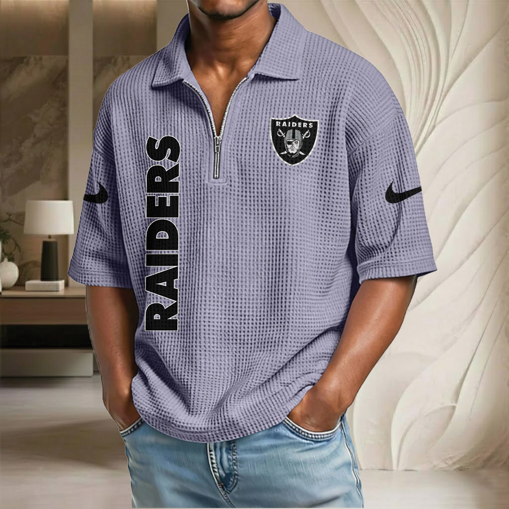 NFL x LV Waffle Half-Zip Polo Shirt HLP 070326 HLPHUONG
