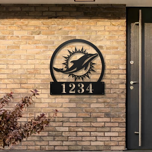 NFL x MIA Custom Address Metal Sign HLP 40526 HLPHUONG
