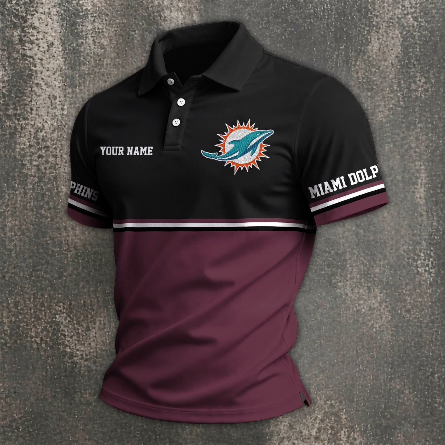 NFL x MIA Custom Name Premium Polo Shirt HLP 040526 HLPHUONG