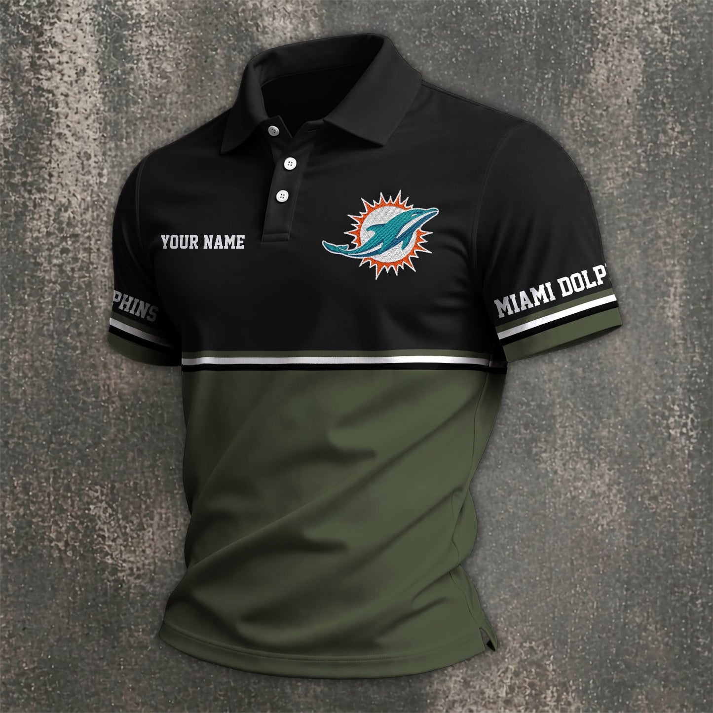 NFL x MIA Custom Name Premium Polo Shirt HLP 040526 HLPHUONG