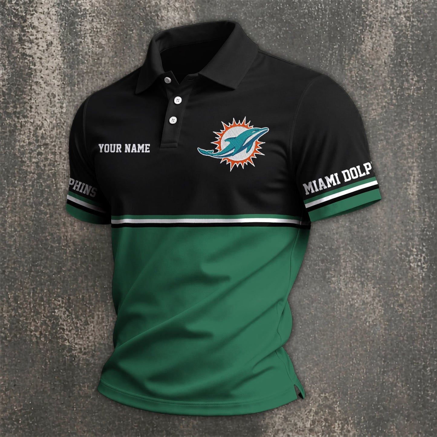 NFL x MIA Custom Name Premium Polo Shirt HLP 040526 HLPHUONG