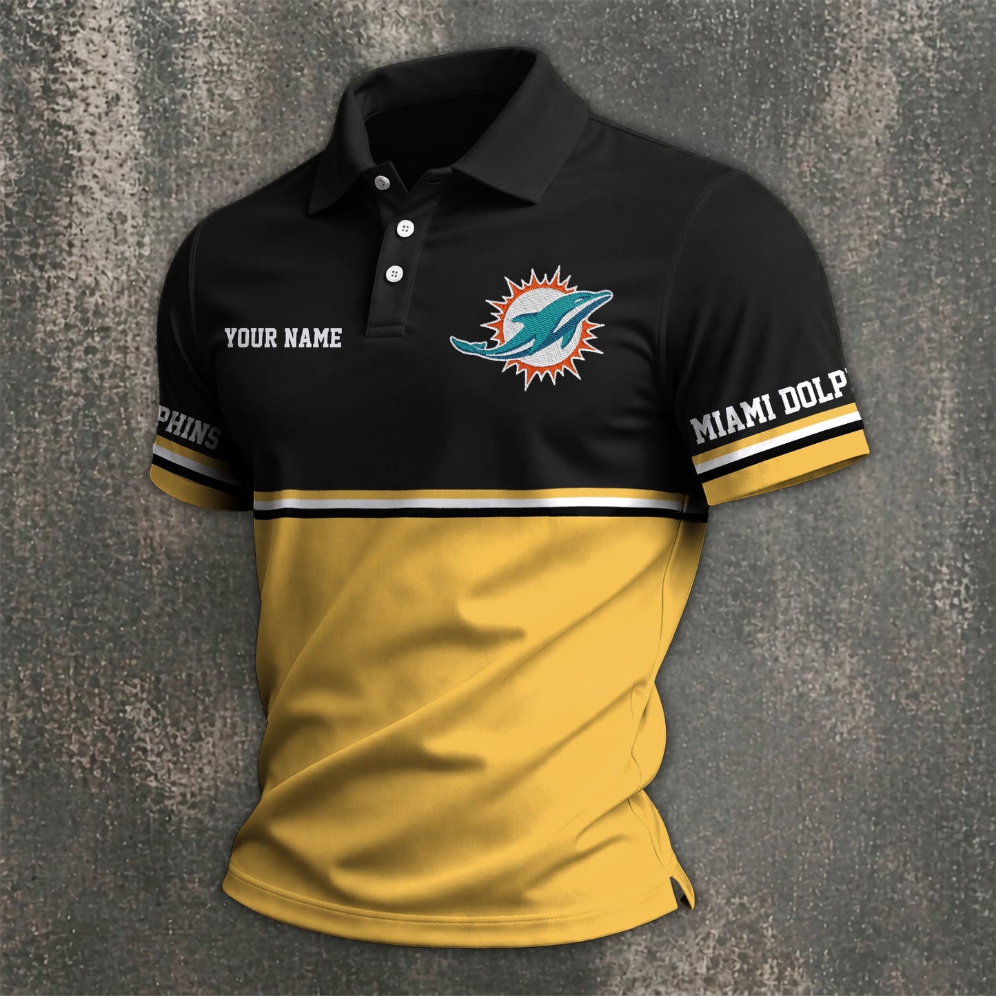 NFL x MIA Custom Name Premium Polo Shirt HLP 040526 HLPHUONG