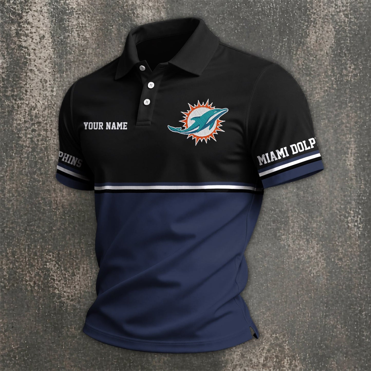 NFL x MIA Custom Name Premium Polo Shirt HLP 040526 HLPHUONG