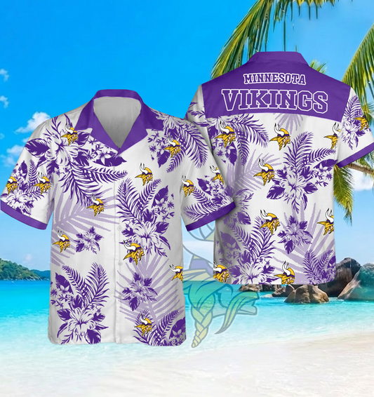 NFL x MIN Beach Hawaiian Shirt HLP 60426 HLPHUONG